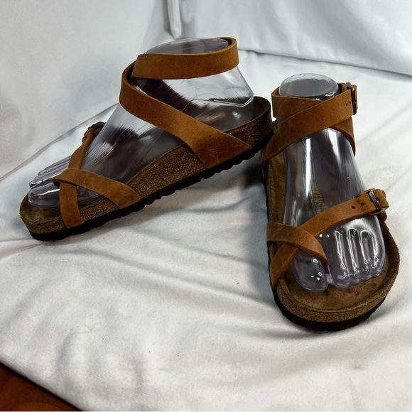 Birkenstock Yara Brown Leather Sandals Shoes Sz 36 / US 5.5 - 6 - Picture 5 of 11